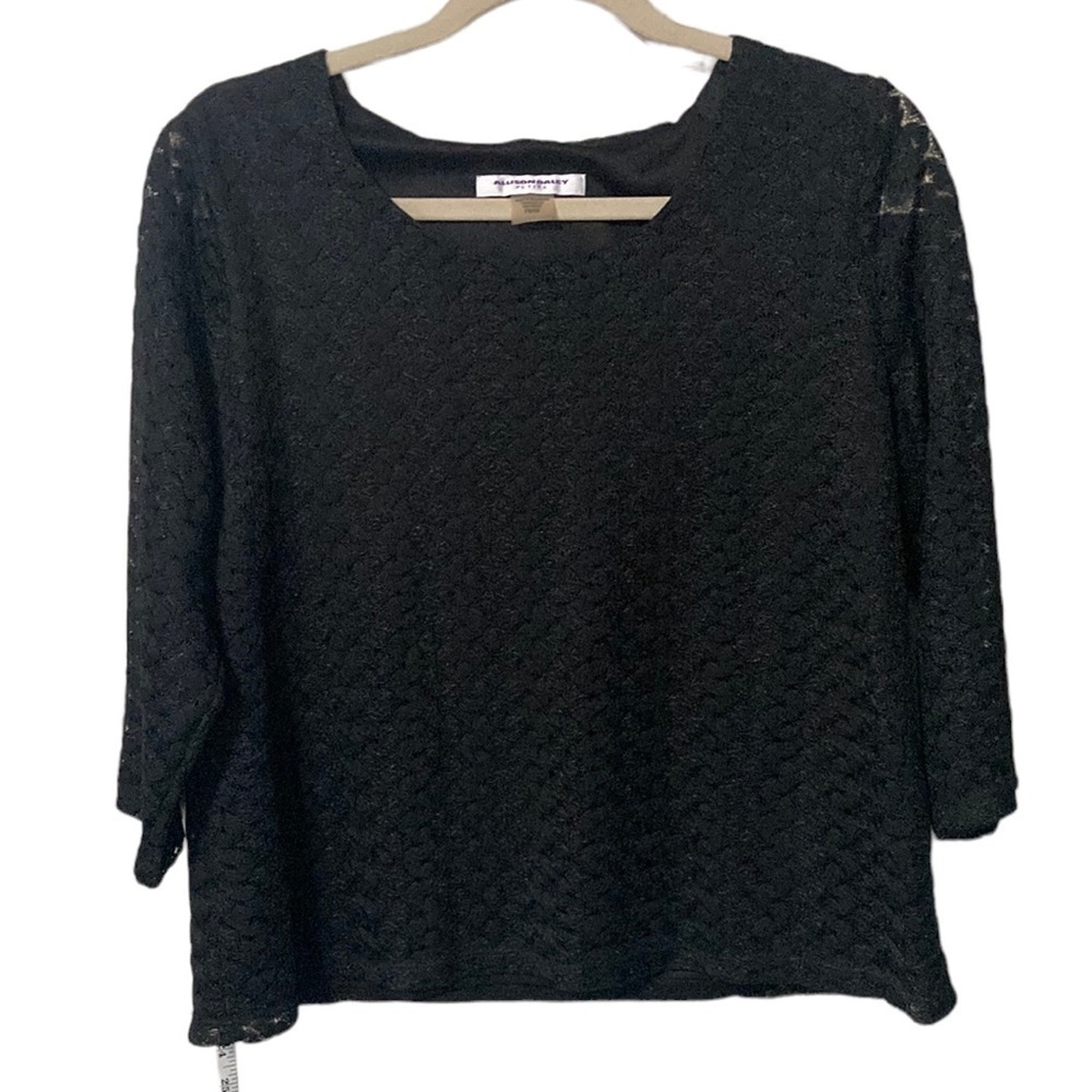 Allison Daley crochet overlay blouse size PM